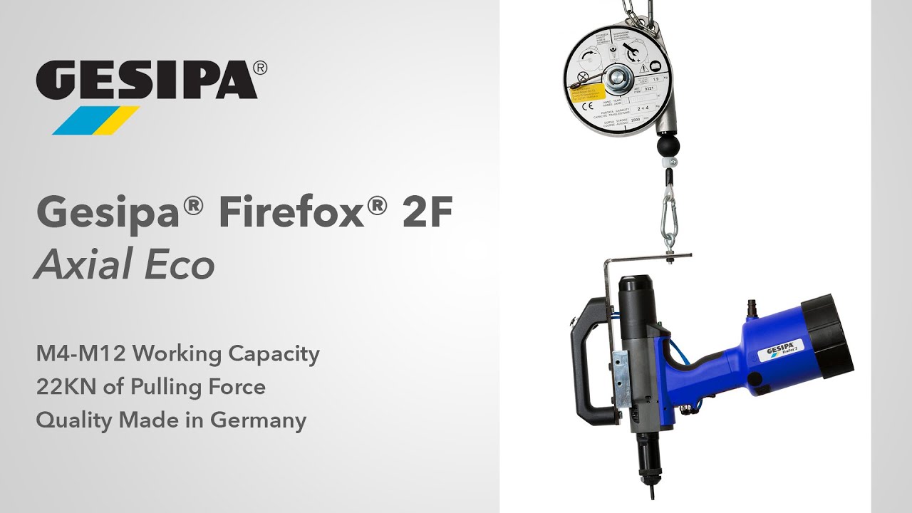 Gesipa® FireFox 2F Axial Eco: Vertical Hydraulic Rivet Nut Tool