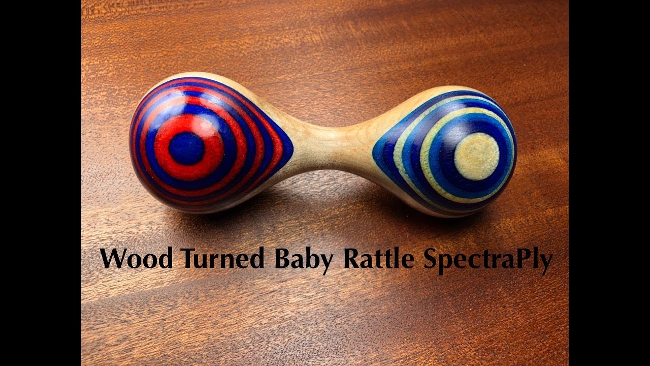Woodturning - Spectraply Baby Rattle