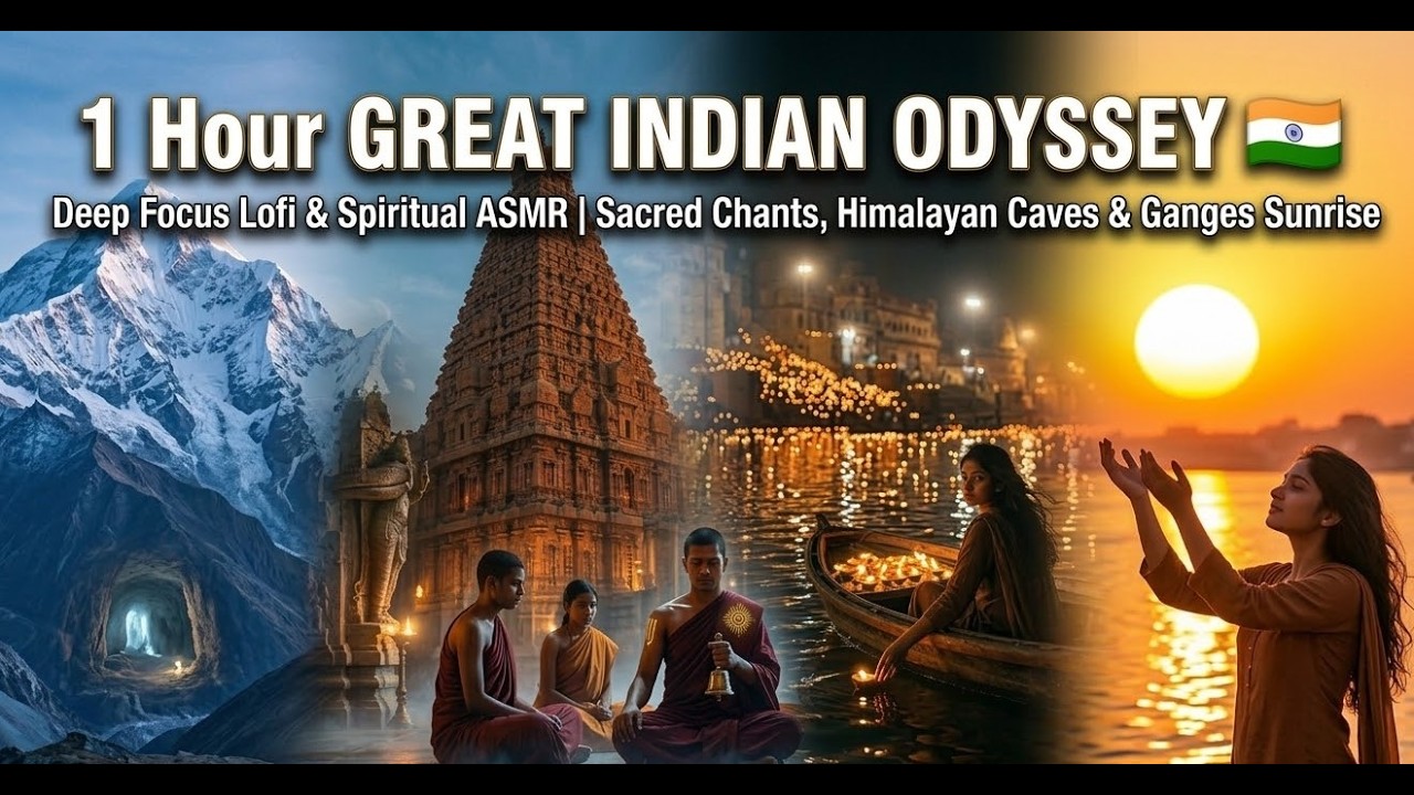 1 Hour Great Indian Odyssey 🇮🇳 Deep Focus Lofi & Spiritual ASMR 2