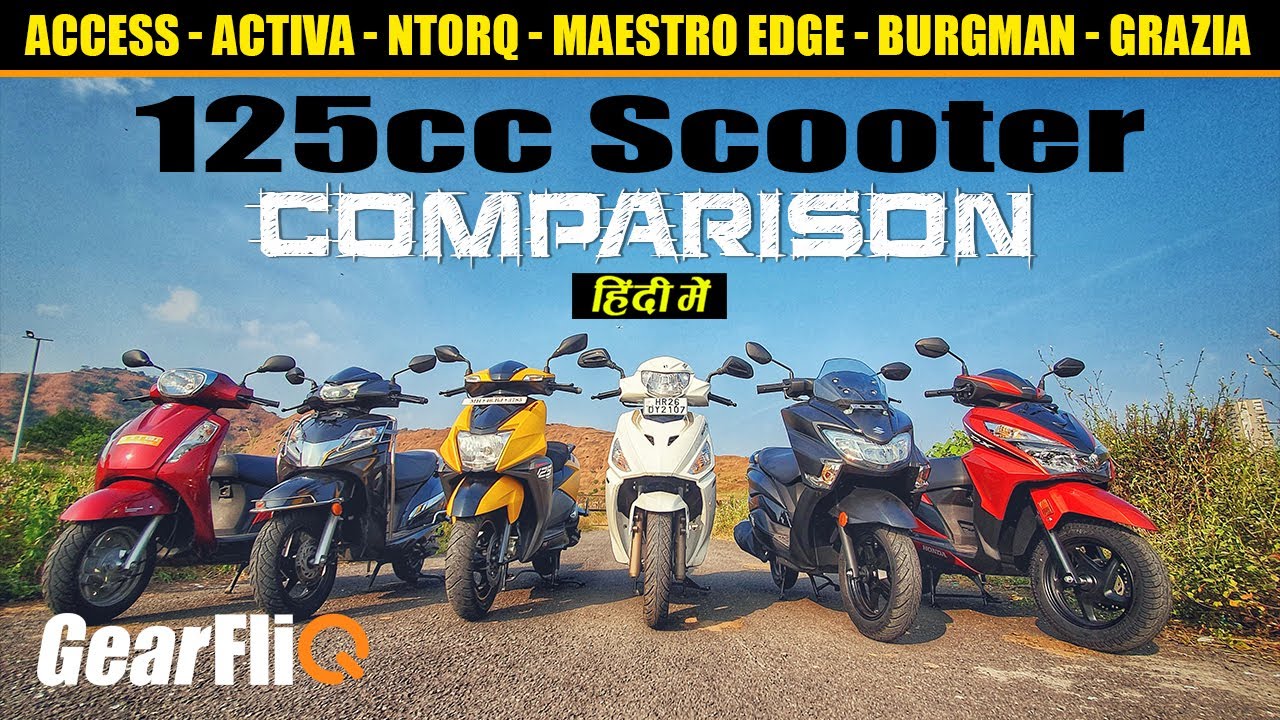 125cc Scooter Mega Comparison | Activa vs Access vs Maestro  vs Burgman vs Grazia | Hindi | GearFliQ