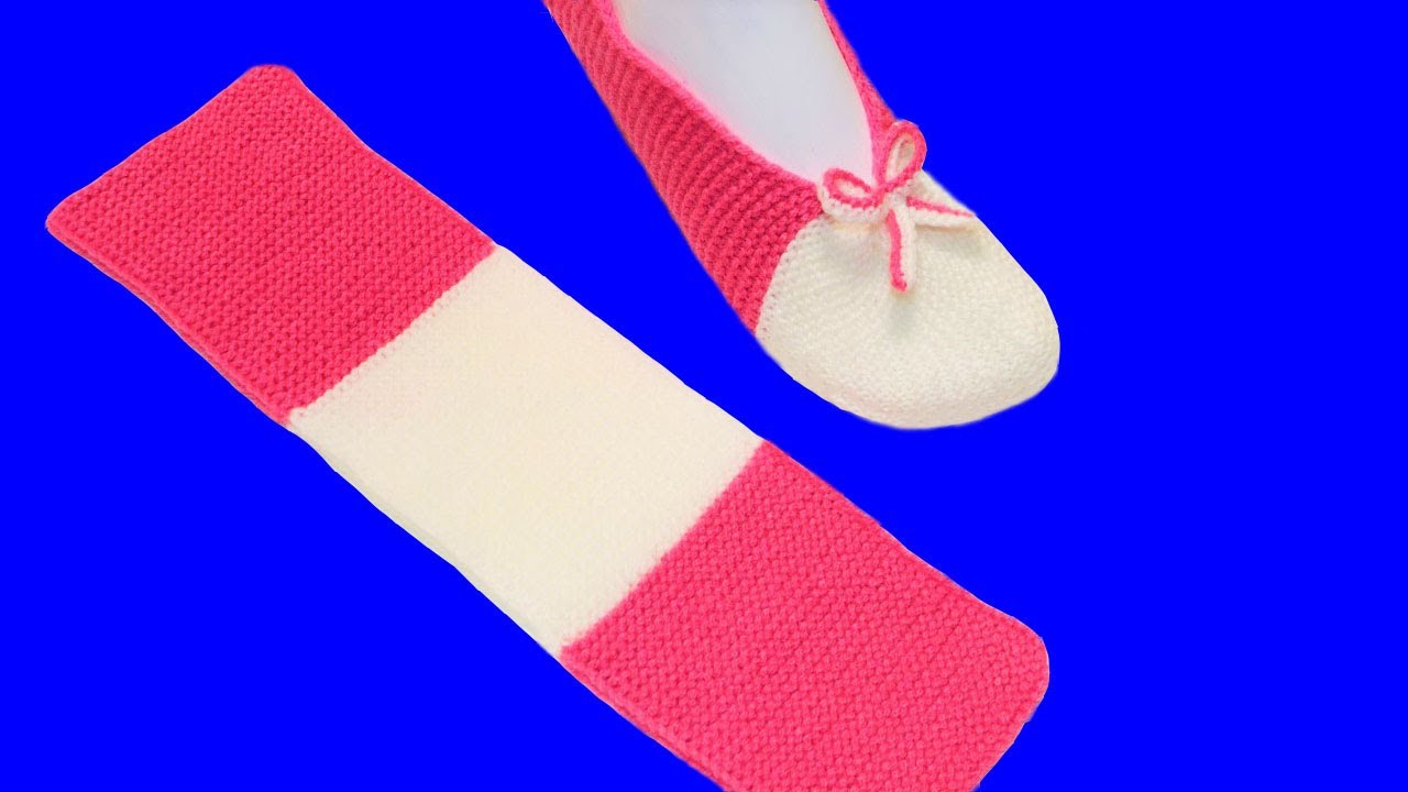 Tutorial Como Tejer Pantuflas o Babuchas Con Dos Agujas Tejido Facil