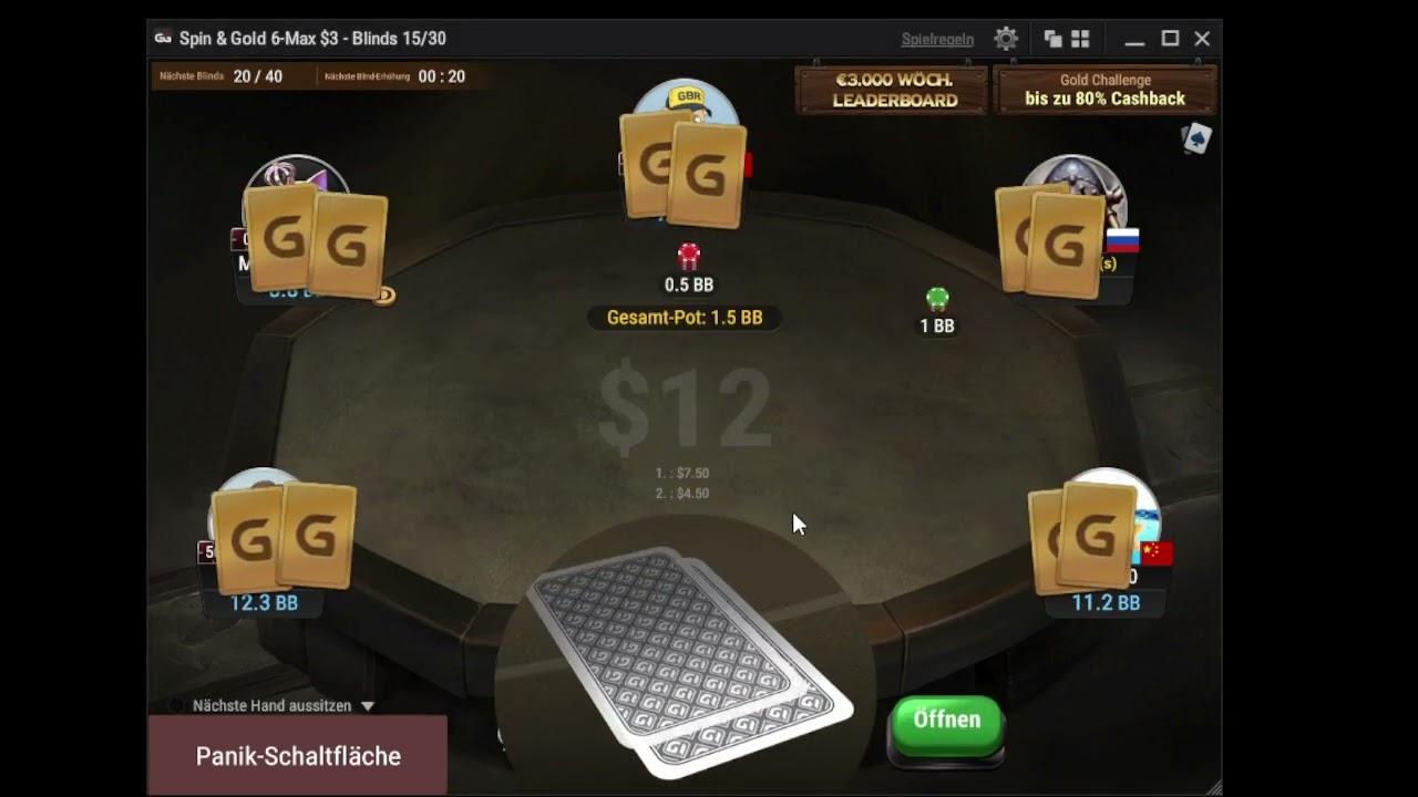 Spin & Gold $3 6-Max NO LIMIT Holdem Online Poker
