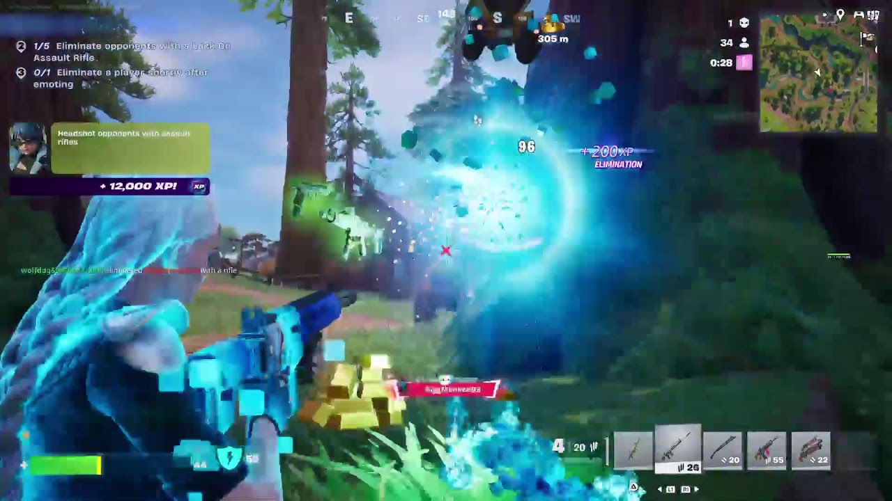 Playing Fortnite battle royale rank