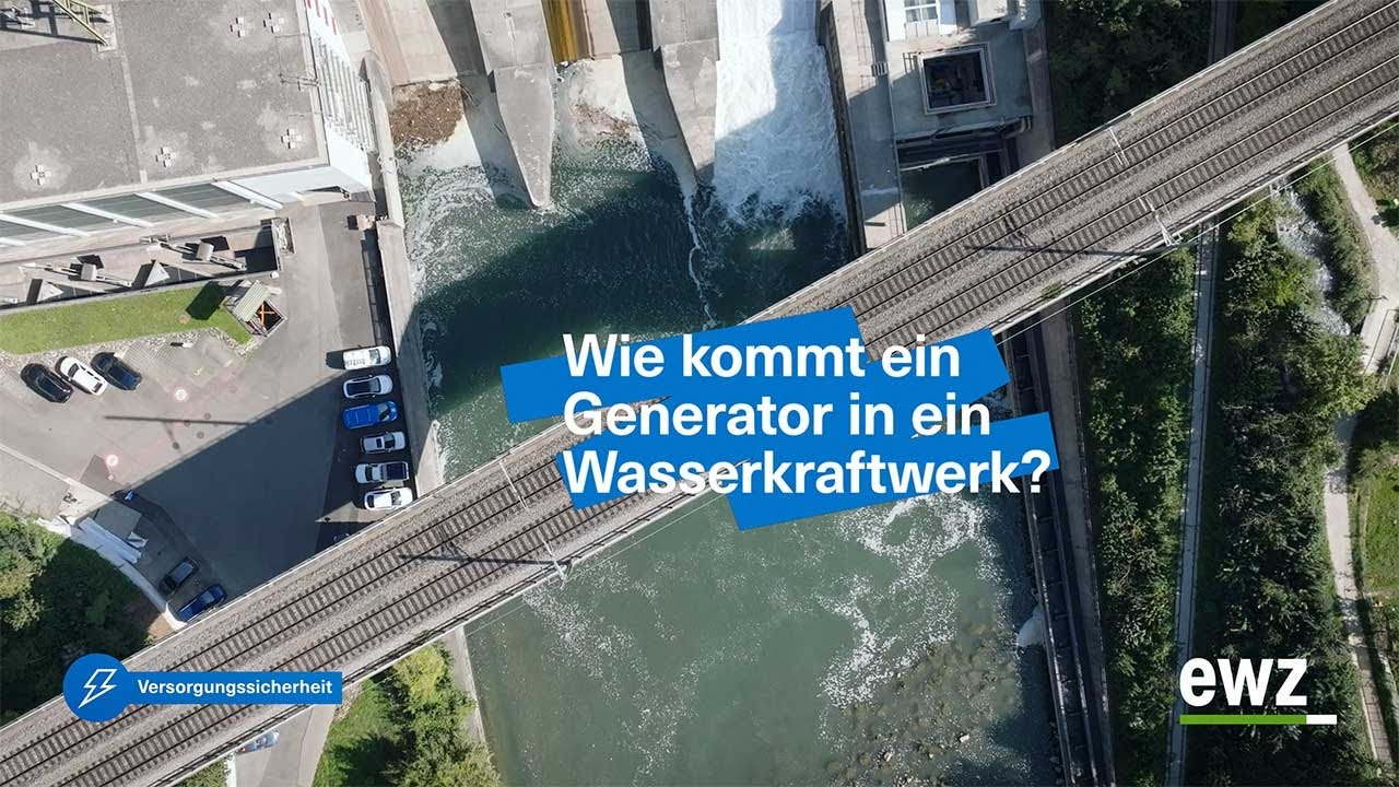 Wie kommt ein Generator in ein Wasserkraftwerk? | ewz.energie