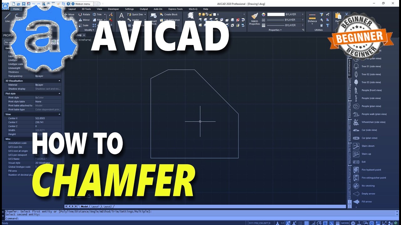 How To Chamfer In AviCAD