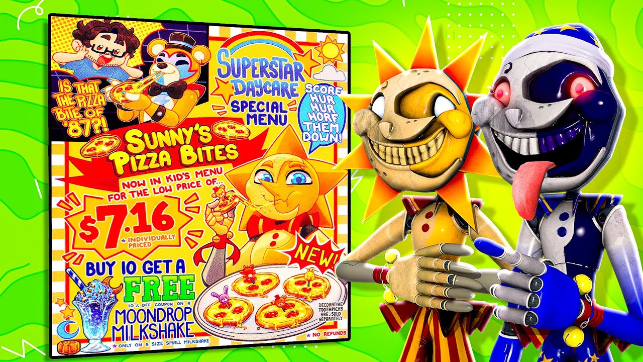Sun and Moon REACT to YOUR FAN MADE FNAF PIZZAS