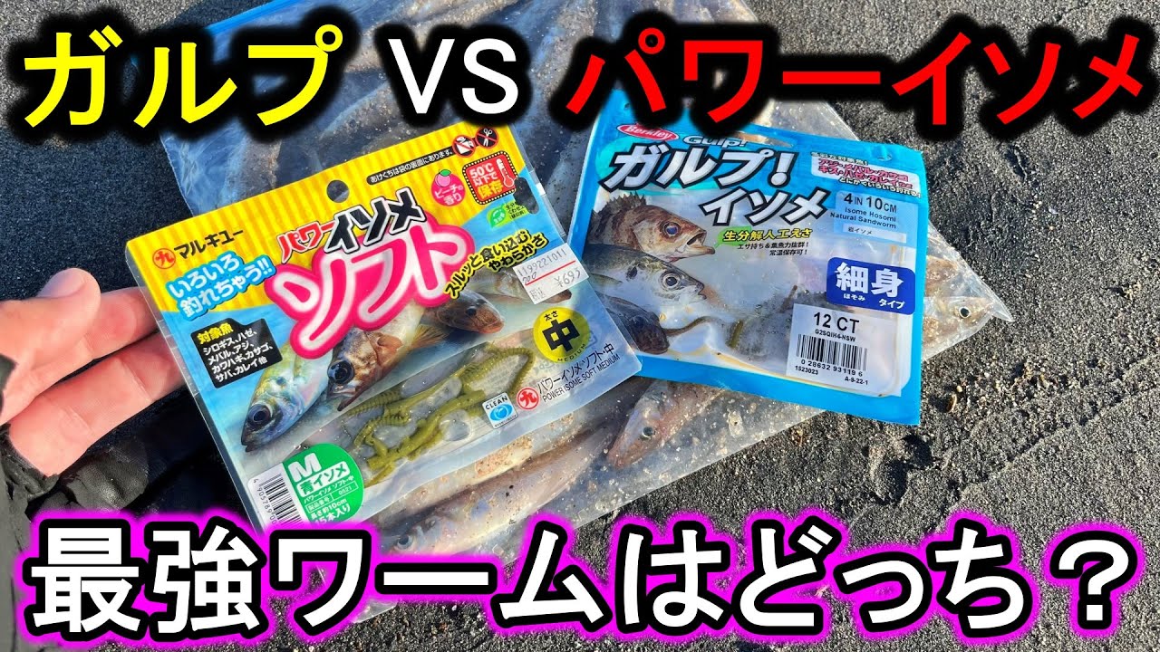 【ガルプVSパワーイソメ】の最強ワーム釣り対決がまさかの大激戦で楽しすぎる。