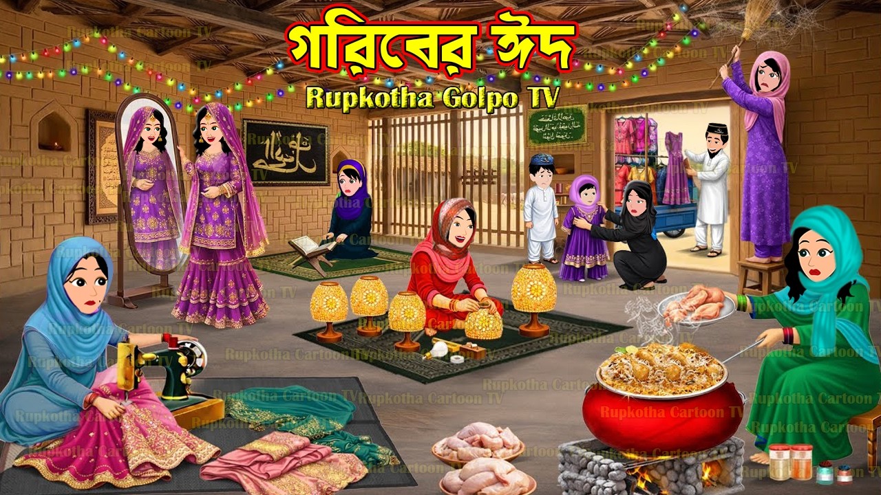 গরিবের ঈদ Goriber Eid | Bangla Cartoon | Rupkotha Golpo TV | New Eid Cartoon | Rupkotha Cartoon TV