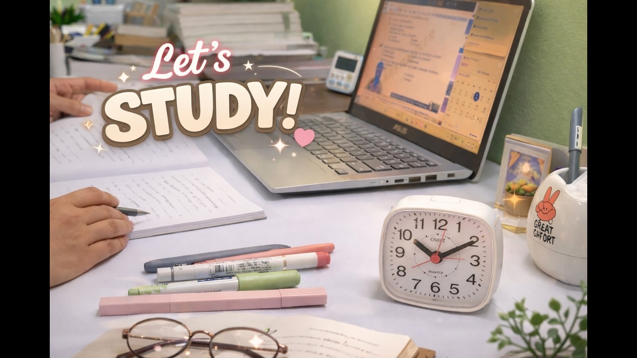 Let's study // study vlog // ASMR