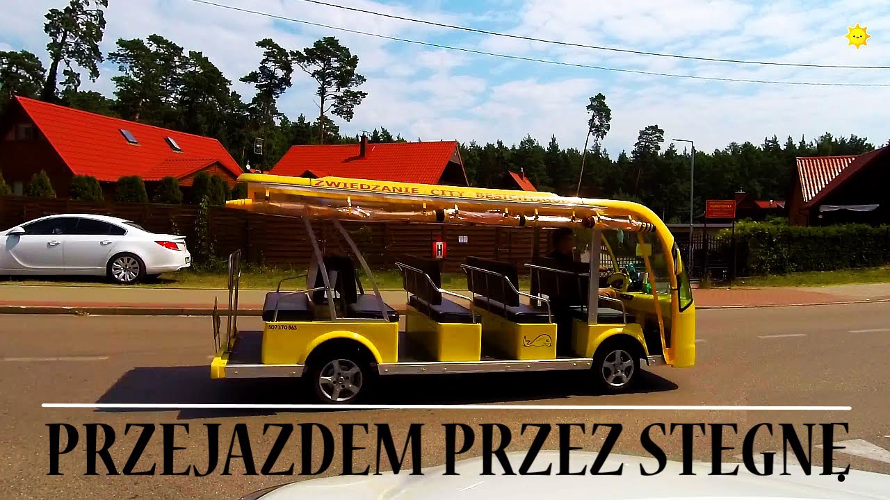 Przejazd przez Stegnę prosto na plażę. Podróżujemy przez Mierzeję Wiślaną. 07.07.2021