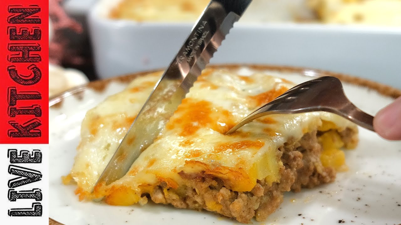 Такой вкусной и легкой еды я еще не ела!!! Нарезаем картошку, фарш и яйца и ужин готов