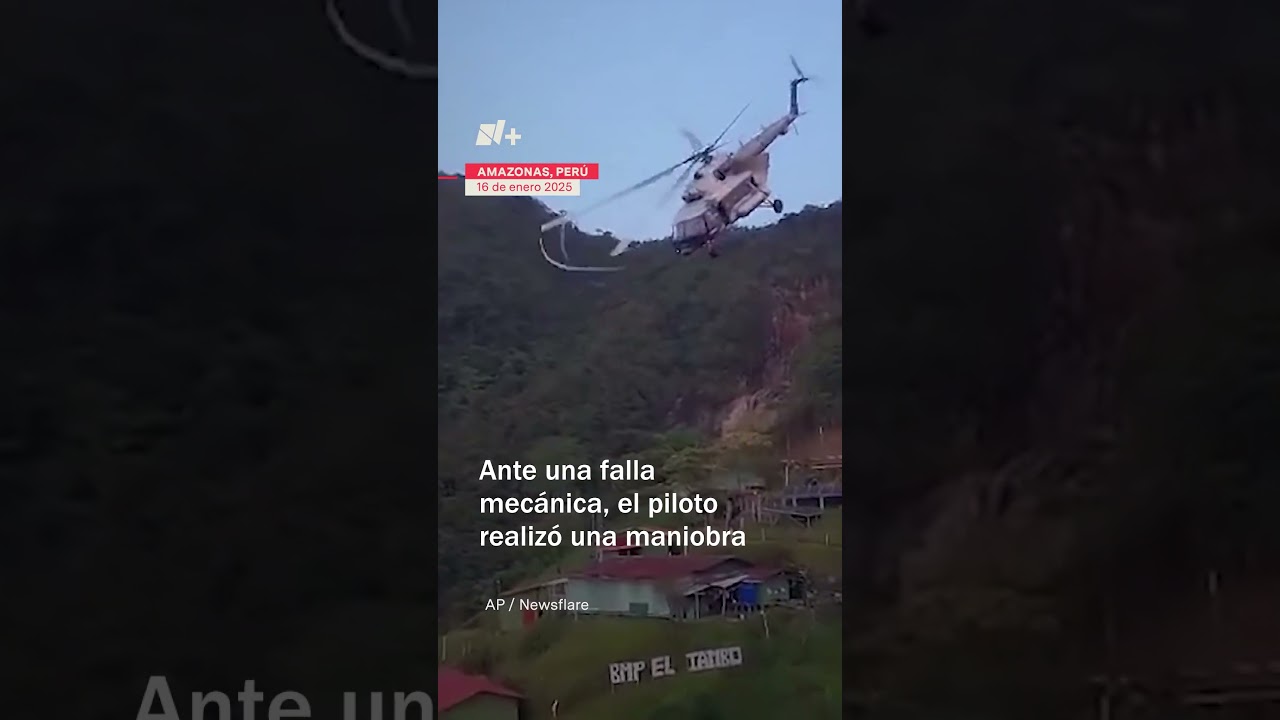 Maniobra heroica: Piloto salva a pasajeros cuando helic&oacute;ptero se desplom&oacute; - N+ #Shorts