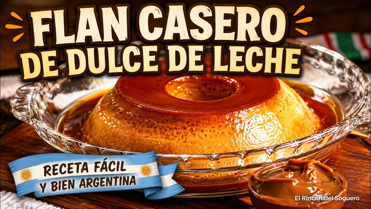 🍮 Flan casero de dulce de leche 🍮 Receta fácil y bien argentina 🍮 #FlanCasero #RecetasArgentinas
