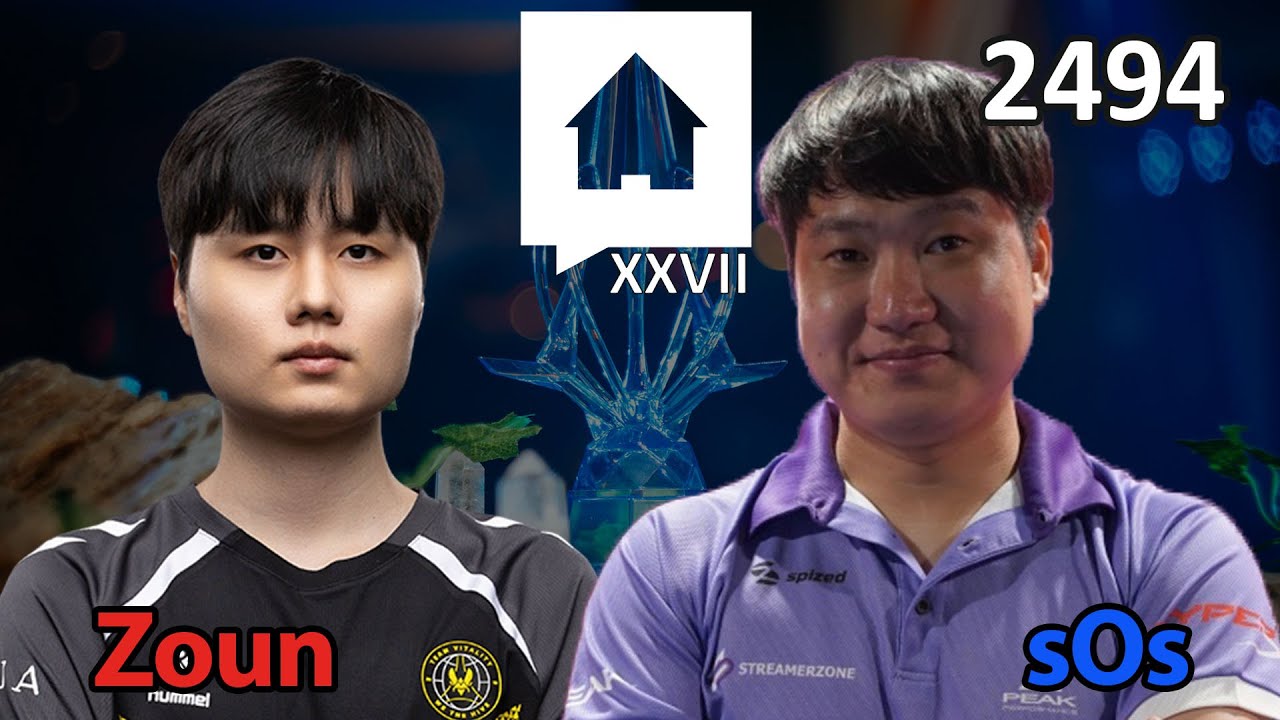 Protoss Finalrunden - 🇰🇷 Zoun (P) vs 🇰🇷 sOs (P) - HomeStory Cup XXVII - Starcraft 2 - 2494