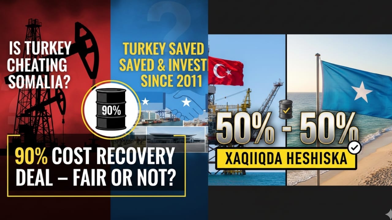 Xaqiiqda Heshiiska Shidaalka: 90%  waa Soo Celin Kharash – Kadib 50% dal.xaqiiiq