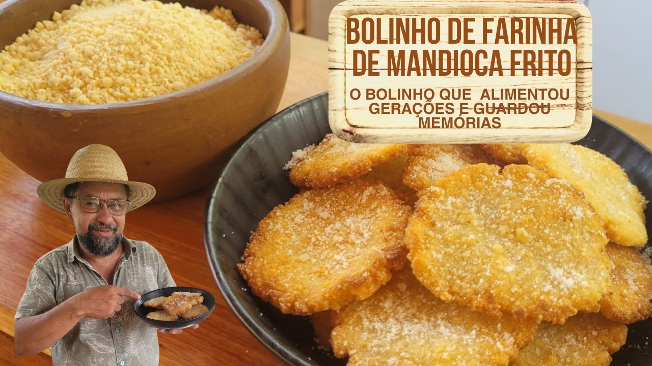 Bolinho de Farinha de Mandioca Frito