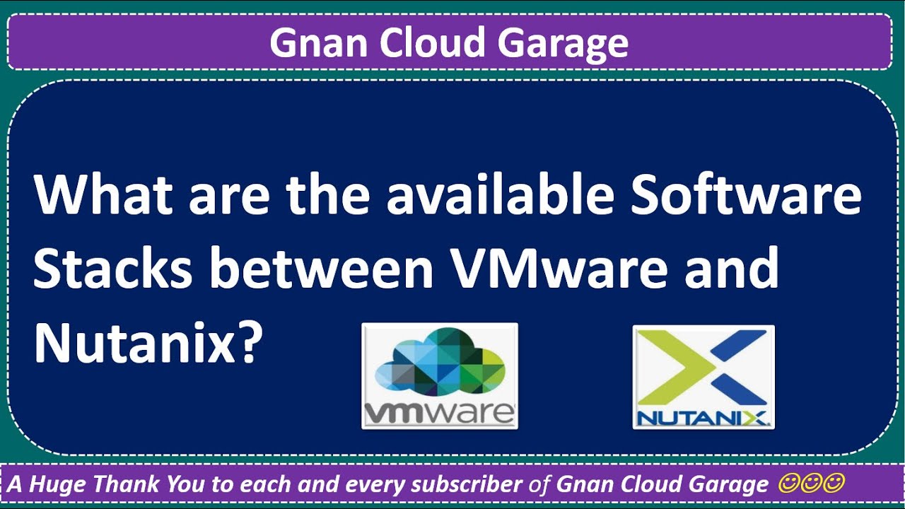 What are the available Software Stacks between VMware and Nutanix?