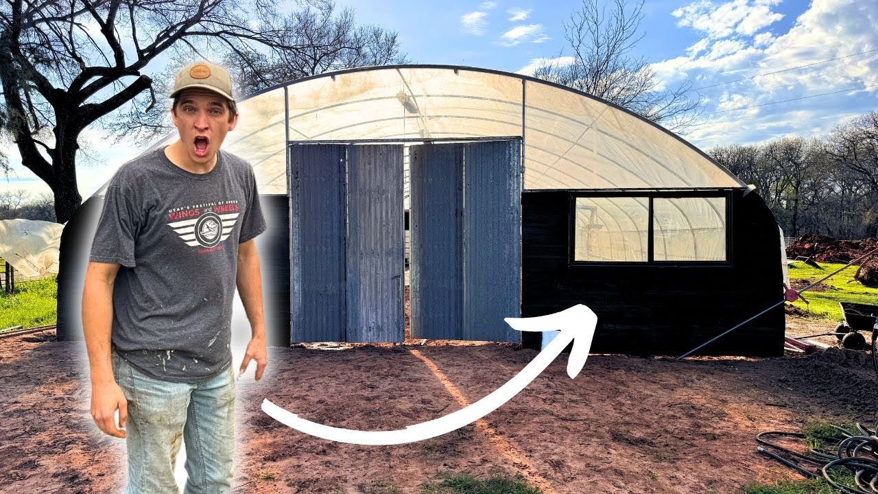 Greenhouse end wall. Gigantic Greenhouse build! We had to make it stand out
