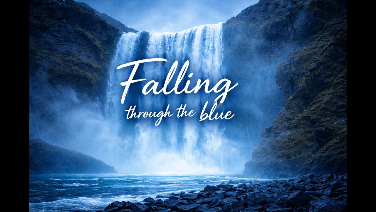 Falling Through The Blue 🌊 | Deep House Night Drive & Daydream Vibes (Waterfall Soundscape)