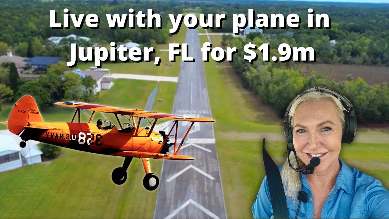 Live With Your Plane in This $1.9M Jupiter Paradise #Tailwinds #hangarhome #ranchcolony