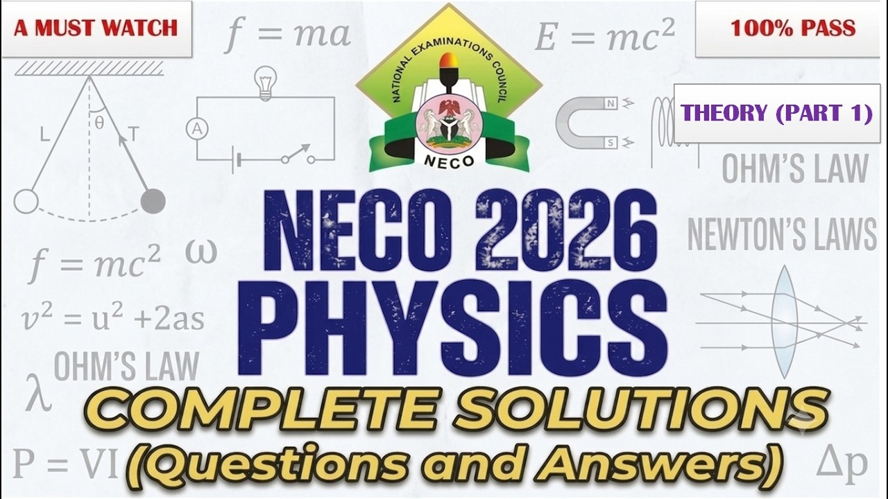 NECO 2026 Physics Questions and Answers | Complete Step-by-Step Solutions