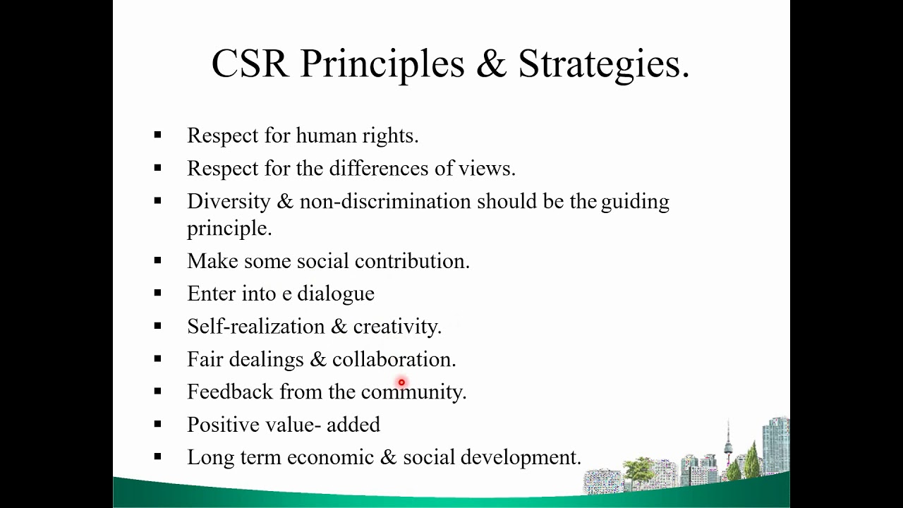 CSR Principles & Strategies I FY BAF I Commerce I Business Environment I University of Mumbai