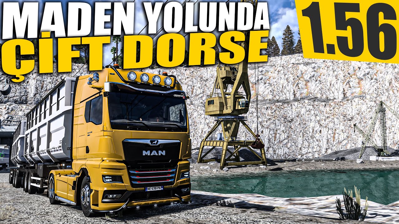 MADEN YOLU !! UÇURUMLU VİRAJLI YOLLARDA DÖNEMEYEN ÇİFT DORSE | ETS2 1.56 GRAND UTOPIA !!