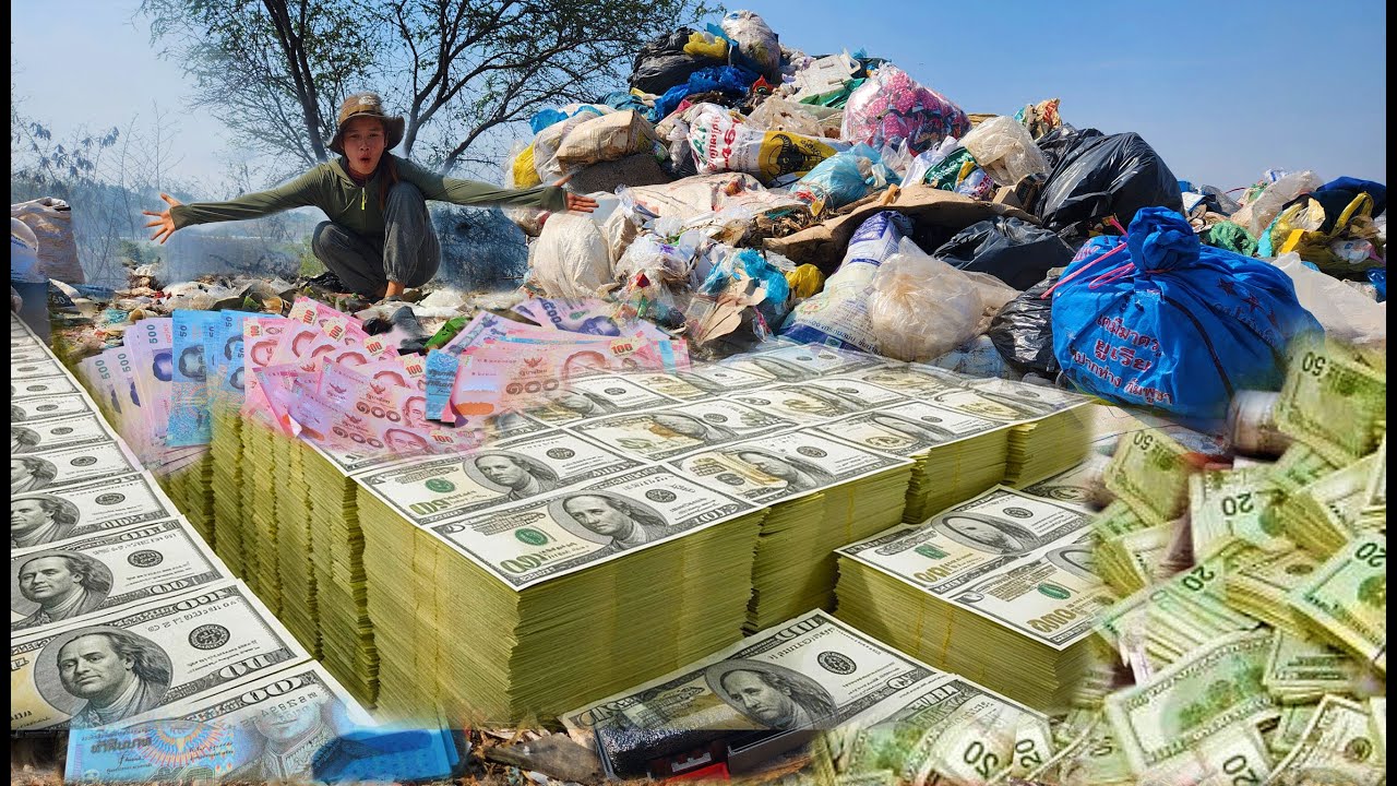 OMG today I found a lot of money old Dollar $$ broken in trash & many thing to restore at Landfill.