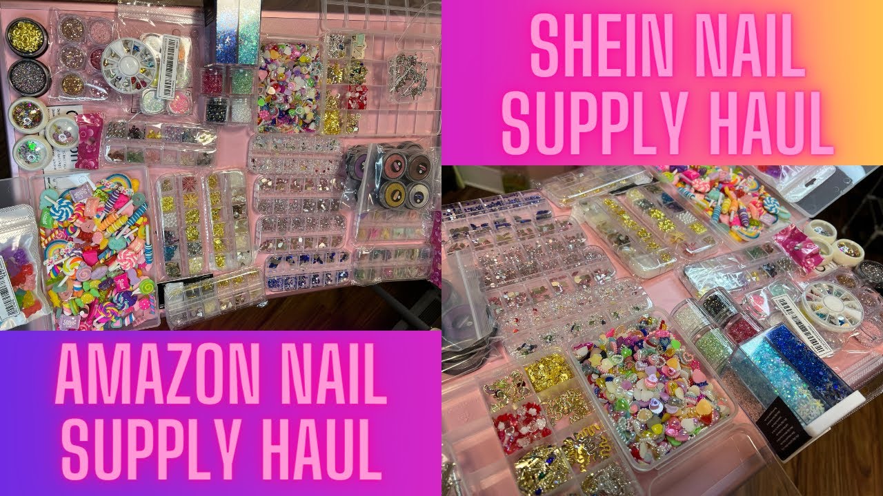 $100 ￼Amazon & Shein Nail Charm Haul💅🏽✨| UNBOXING‼️| 2023❤️| ASMR👄