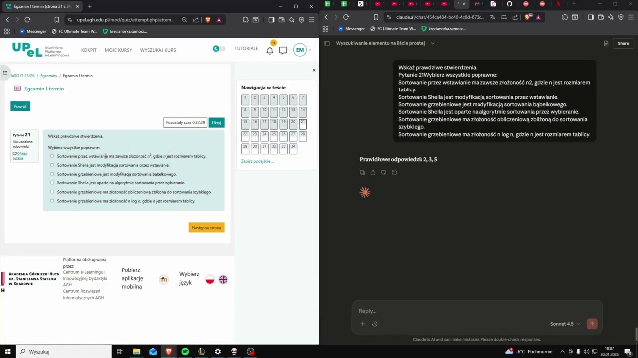 egzaminy na wimiipie