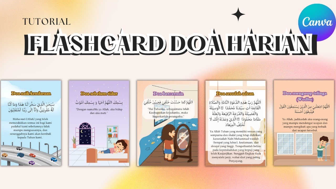 Tutorial Membuat Flashcard Doa Harian Anak di Canva (Gratis!)
