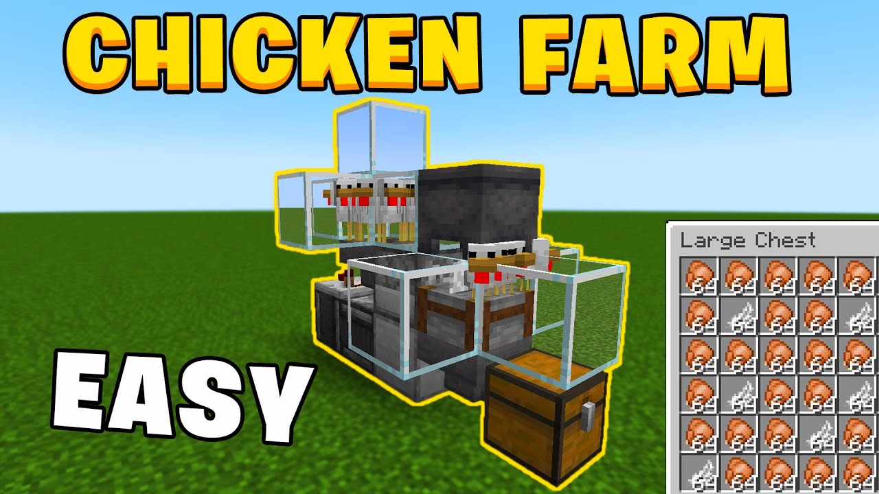 EASY Automatic Chicken Farm in Minecraft 1.21 Tutorial