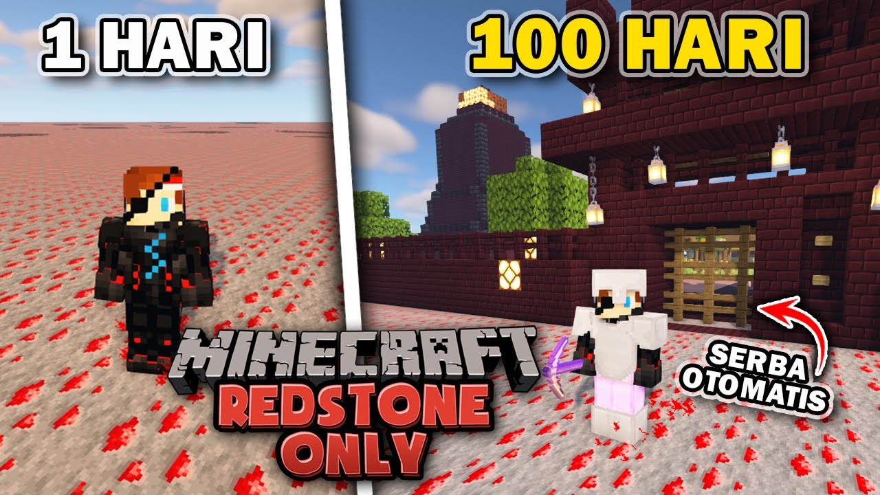 100 Hari di Minecraft tapi REDSTONE ONLY❗️❗️KOTA MASA DEPAN❗️❗️