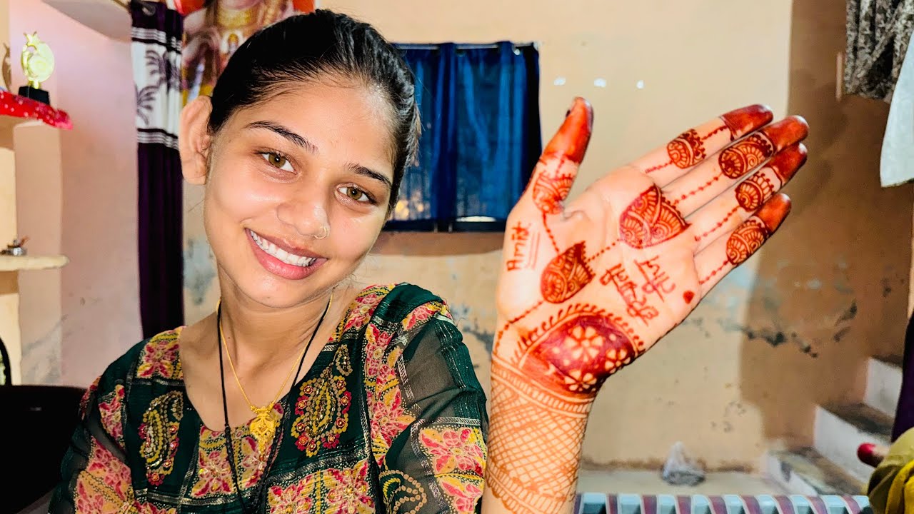 Sona ne lagai Teej par mere naam ki mehndi 😍| Amit Sona vlogs