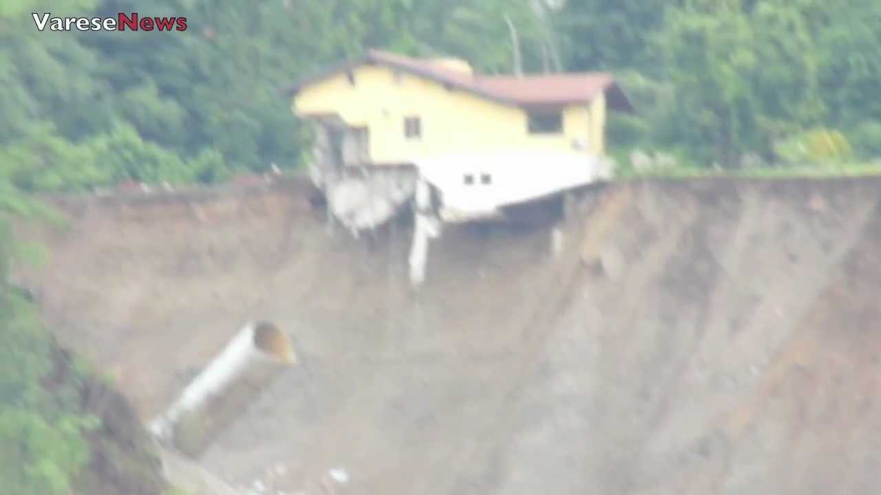 Crolla la casa sulla frana