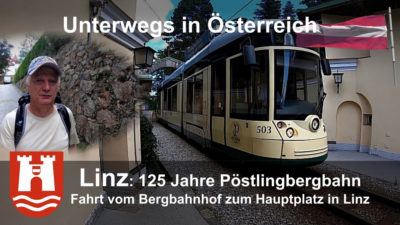 Linz: 125 Jahre Pöstlingbergbahn - Fahrt vom Bergbahnhof zum Hauptplatz  in Linz