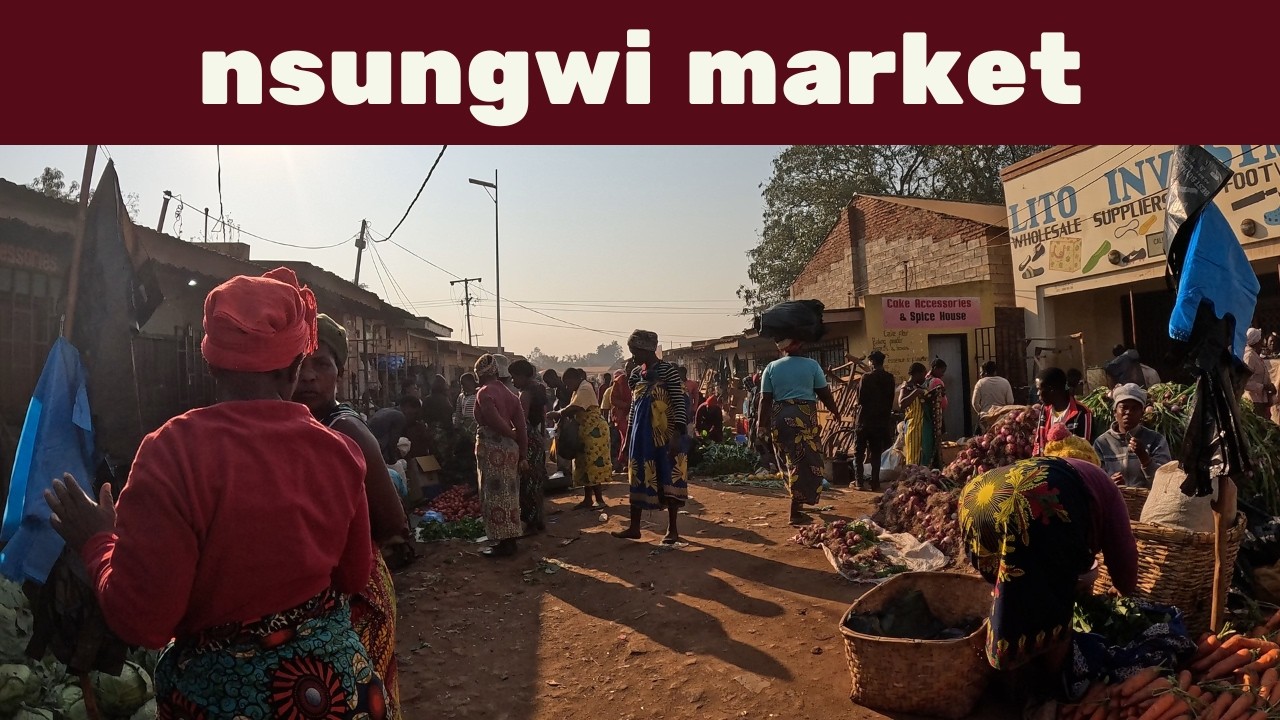 A local neighbourhood market in Lilongwe City, Malawi (Area 25-Nsungwi) - Walking Tour 4K