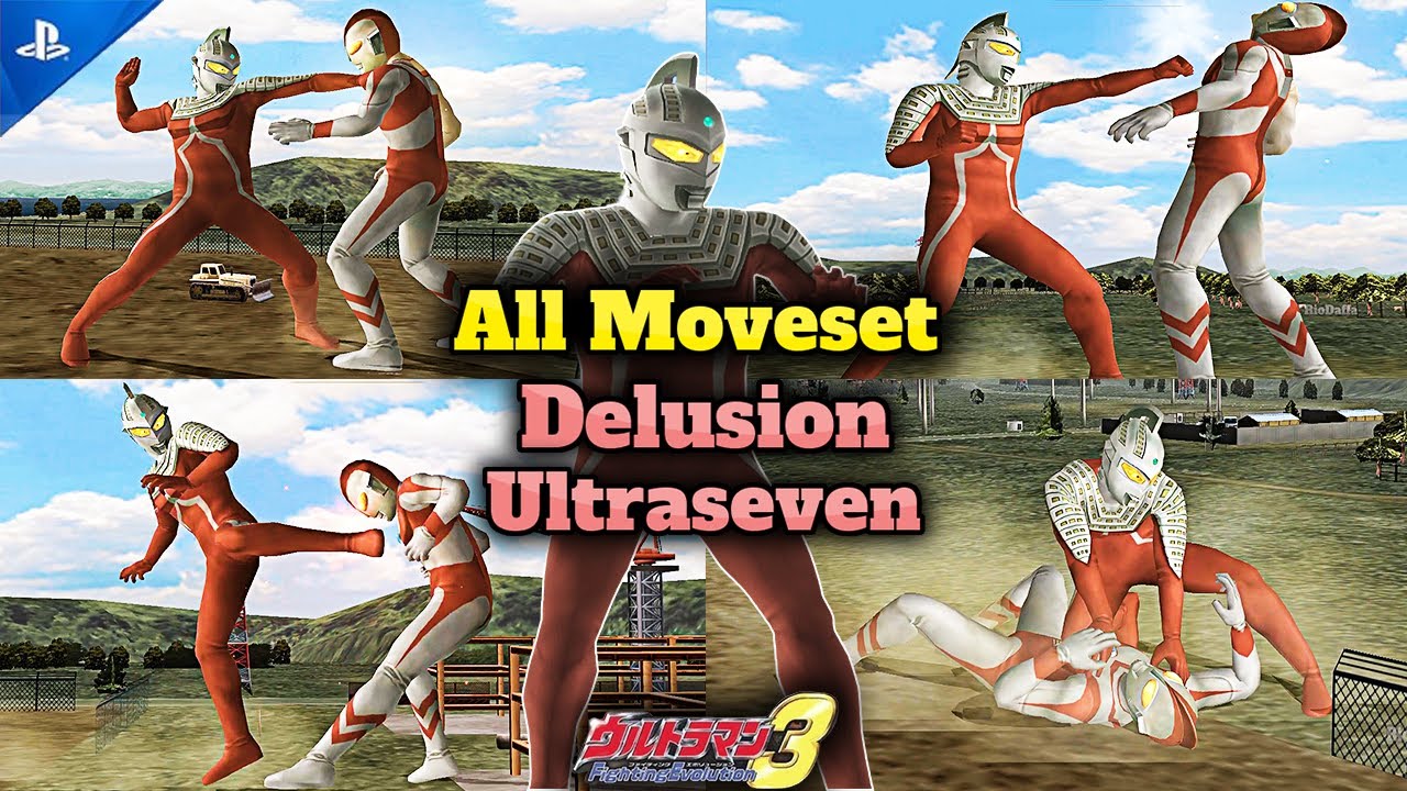 Ultraman FE 3 - All Moveset Delusion Ultraseven  - Semua Moveset Delusion Ultraseven - PS2