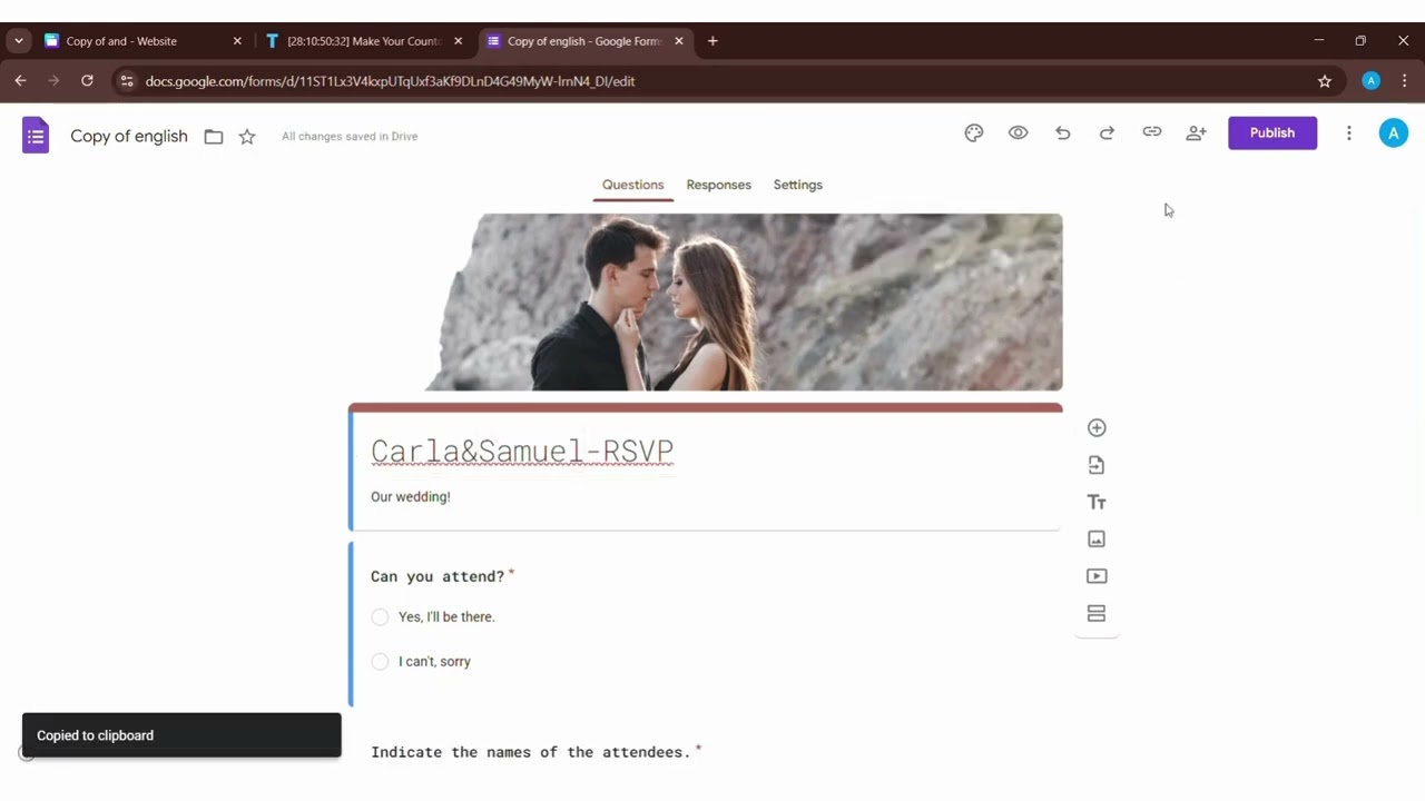 How to Edit Your Wedding Website Invitation in Canva | Full Tutorial with RSVP, Countdown & Music
