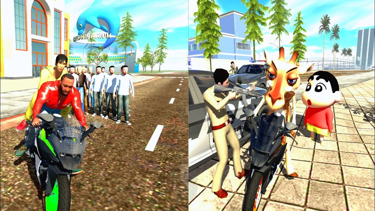 Giraffe Man Started Robbing The City | Funny Gameplay 😂| Indian Bike Driving 3D 