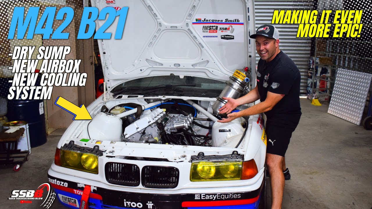 BMW E36 M42B21 Dry Sump Setup Explained | Radiator, Oil System & Aero Update