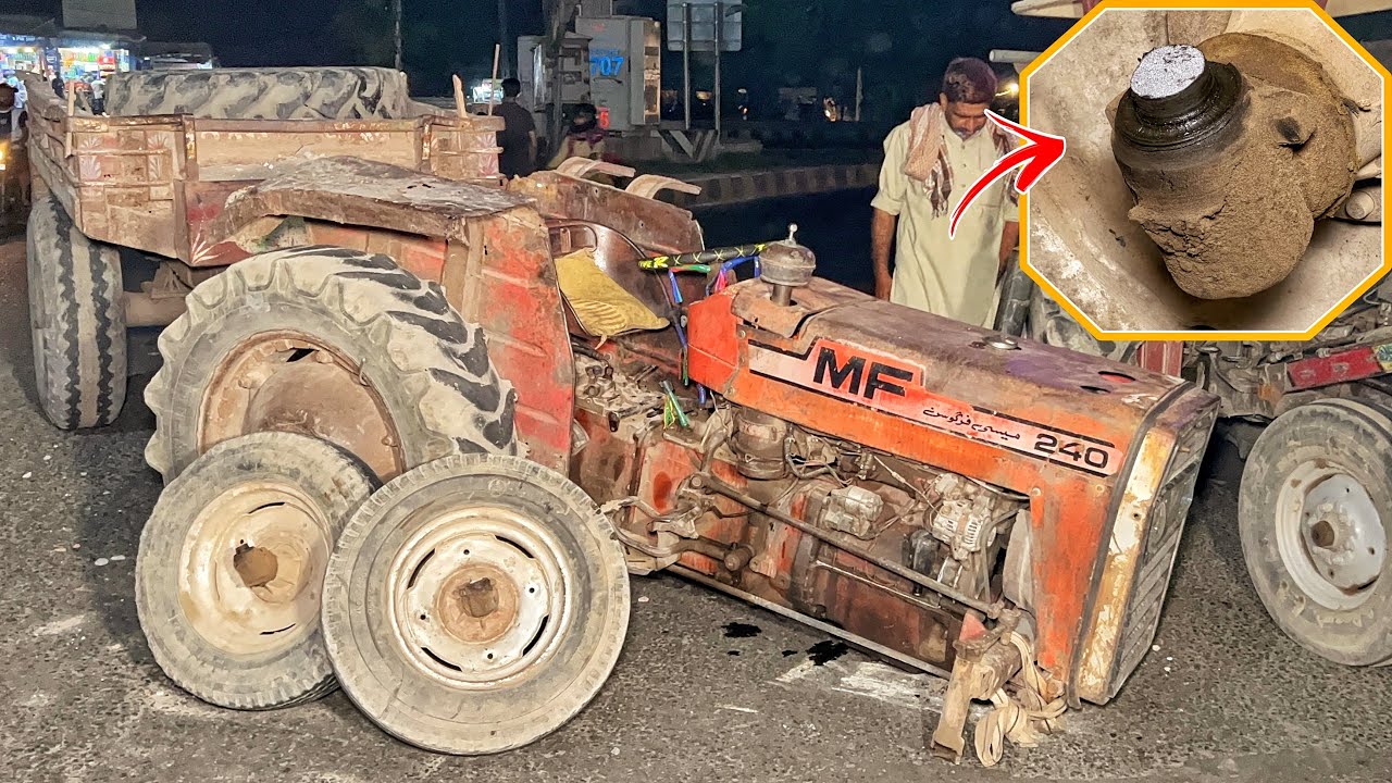Severe Tractor Damage! Front Axle & Wheels Broken &ndash; Watch Expert Repair It