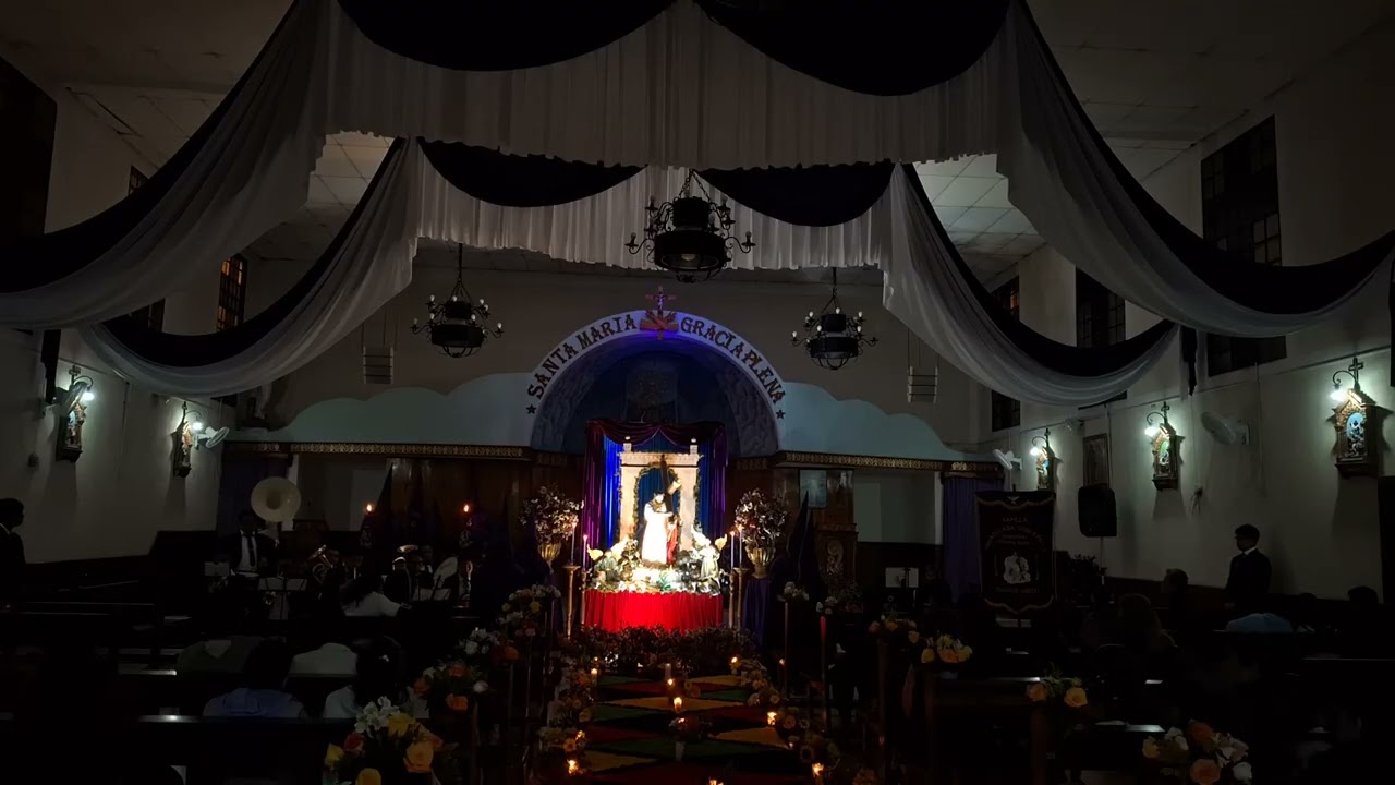 Solemne homenaje al Nazareno de la Misericordia en zona 6. Marchas fúnebres de fe y tradición sacra.