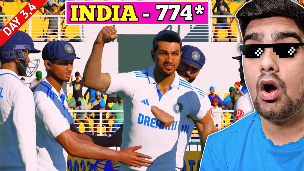 INDIA 774* Vs BANGLADESH | TEST-1 DAY-3,4 Cricket 24