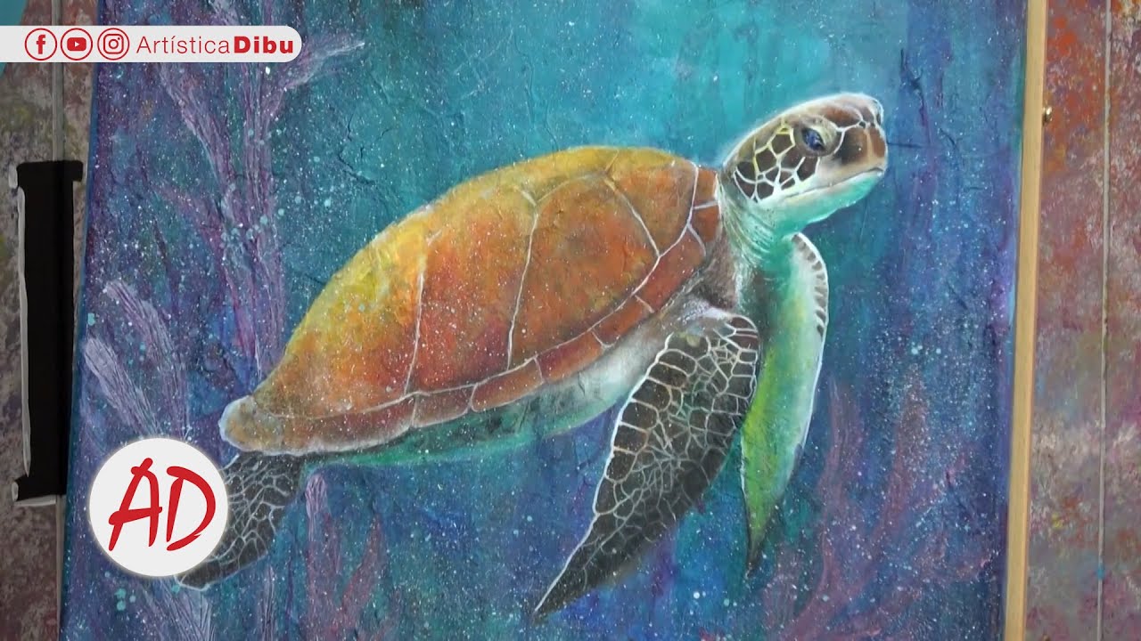 Cuadro de tortuga con relieve
