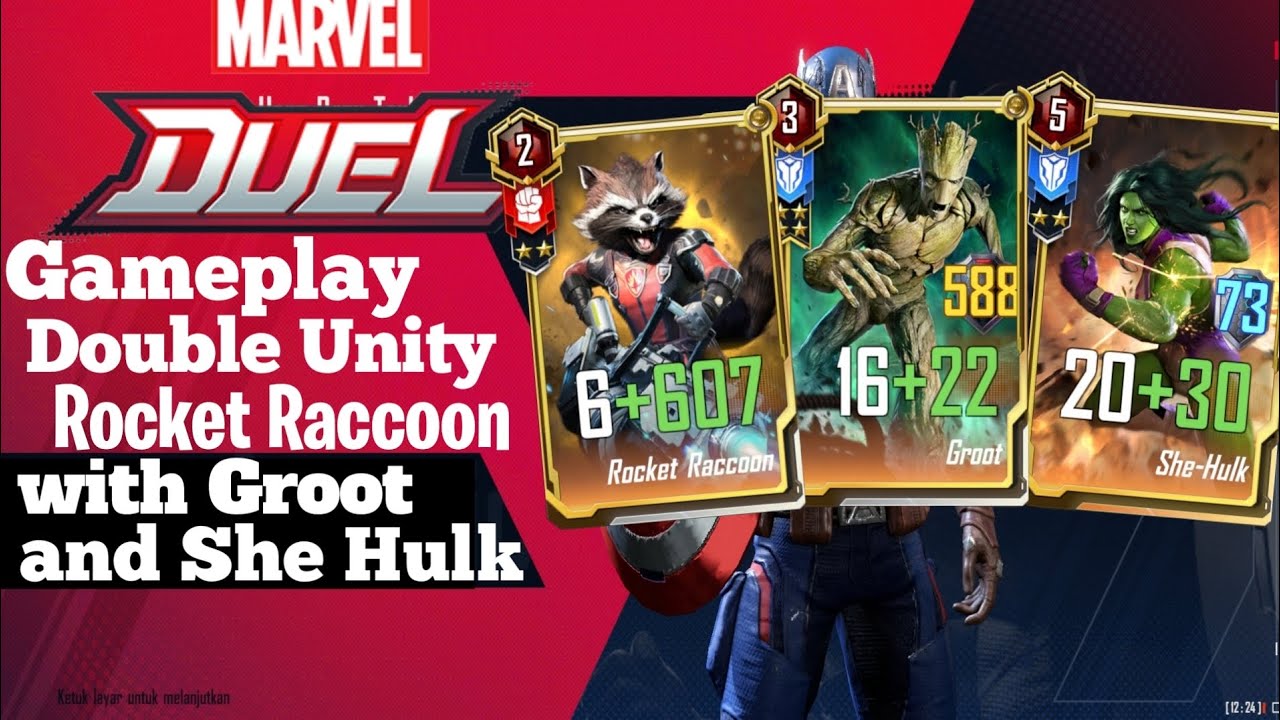 Marvel Duel | Combo Unity Rocket Raccoon with She Hulk gameplay by 晴天
