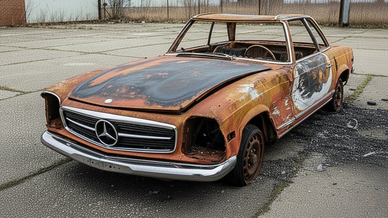 Restoring 1967 Mercedes-Benz SL W113 Pagoda From Rust | ASMR Car Restoration