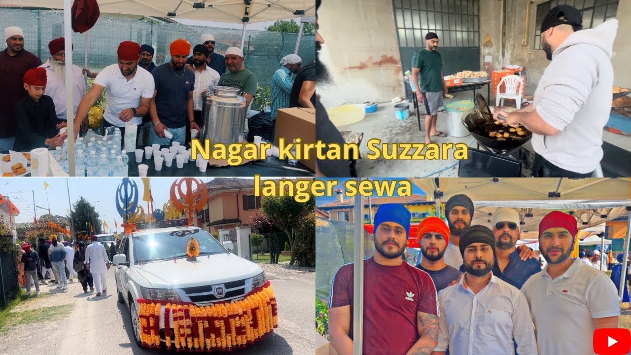 Pind Suzzara 1 Nagar kirtan🙏🏻❤️!!Langer sewa kiti🙏🏻!!#italy #nagarkirtan #europe #usa #canada