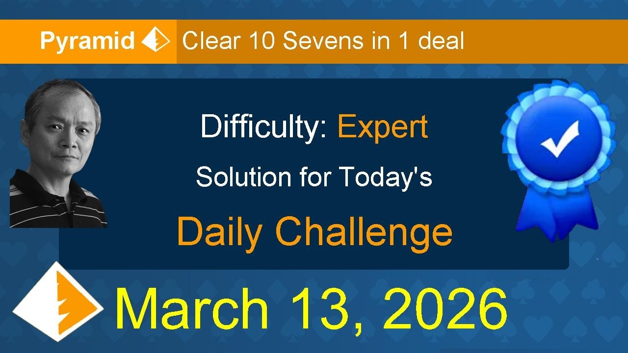 Microsoft Solitaire Collection: Pyramid - Expert - March 13, 2026