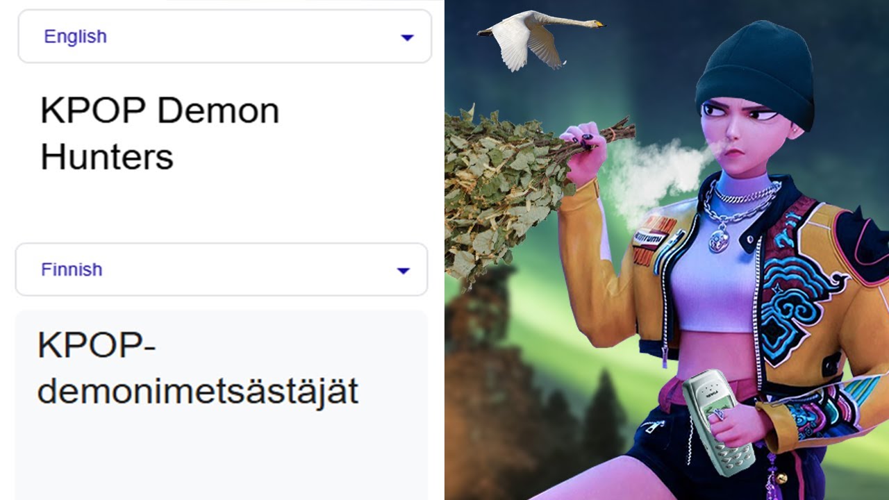 KPOP Demon Hunters in different languages meme